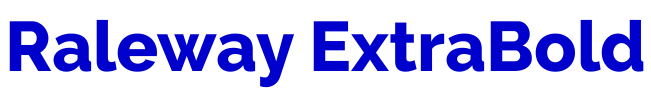 Raleway ExtraBold font